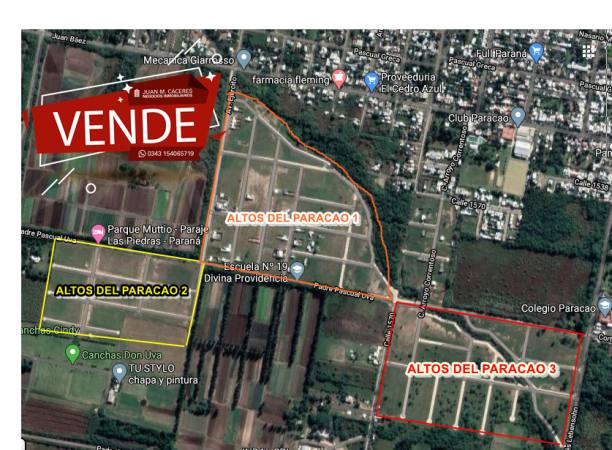 Terrenos en Altos del Paracao